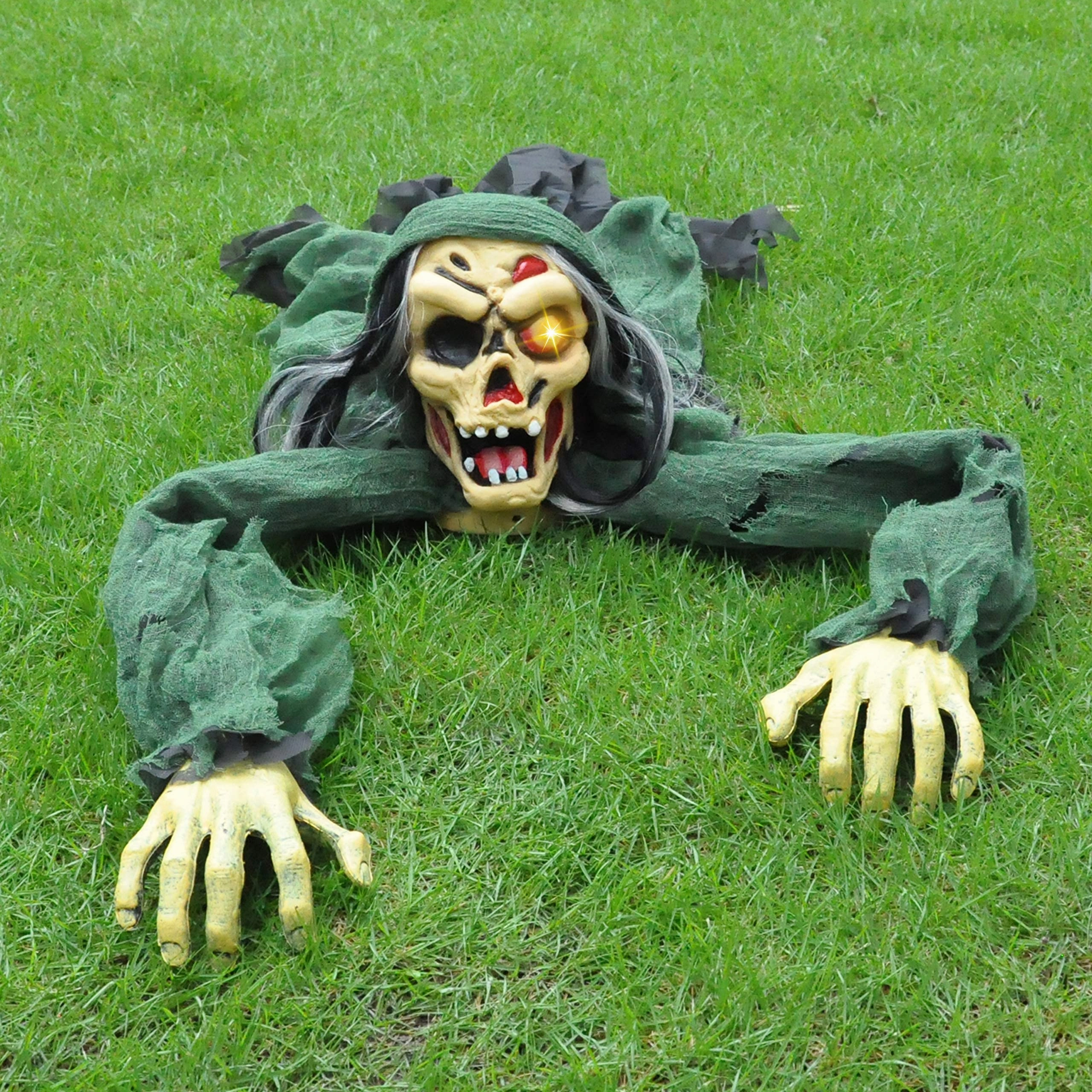 Halloween Climbing Zombie Groundbreaker (Green) Wicked Decor Frightening Party