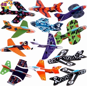 Halloween Foam Glider Planes, 48 Pcs Monster Designs Ghostly Masks
