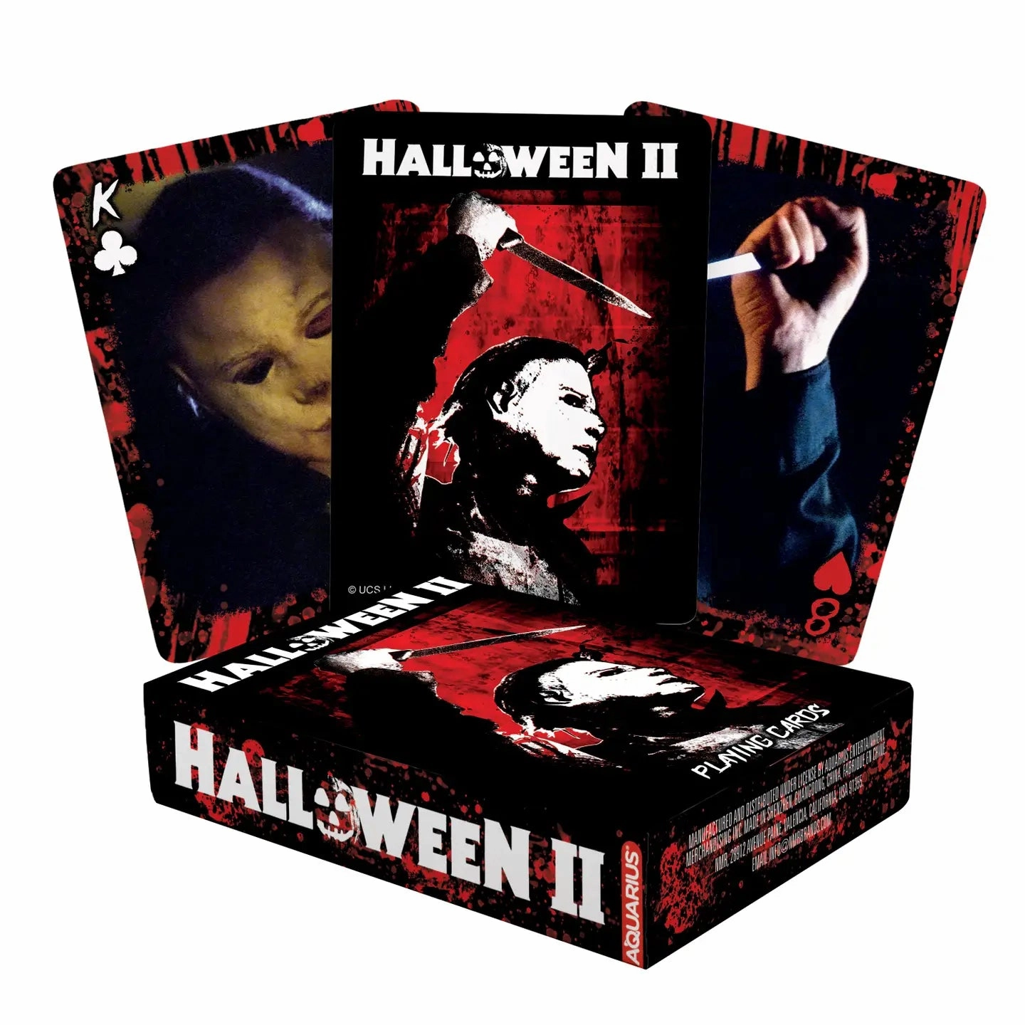 Haunted Designs Scary Lights Halloween II Playing Cards