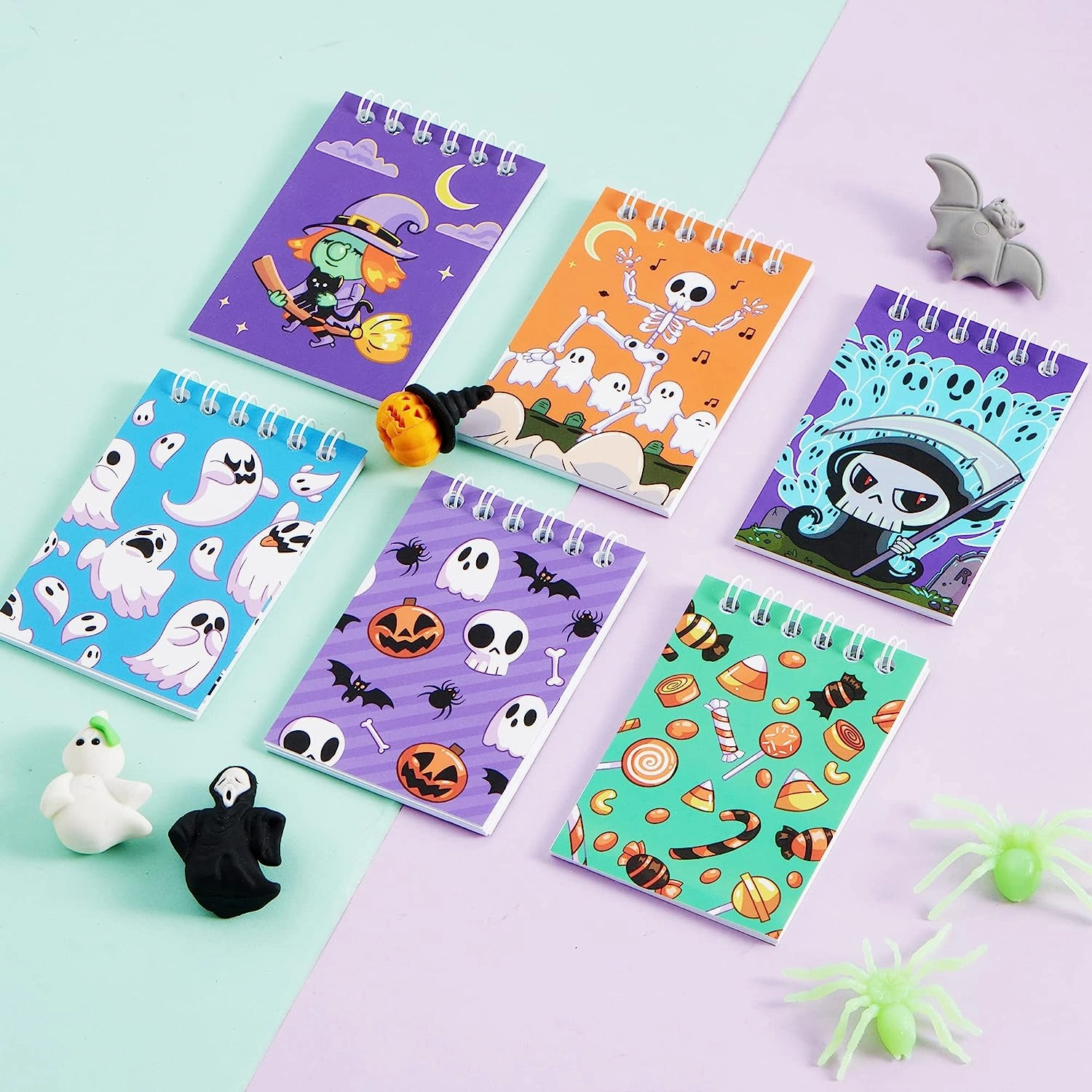 Halloween Spooky Notepad Set 60 Pack Creepy Lights Monster Accessories