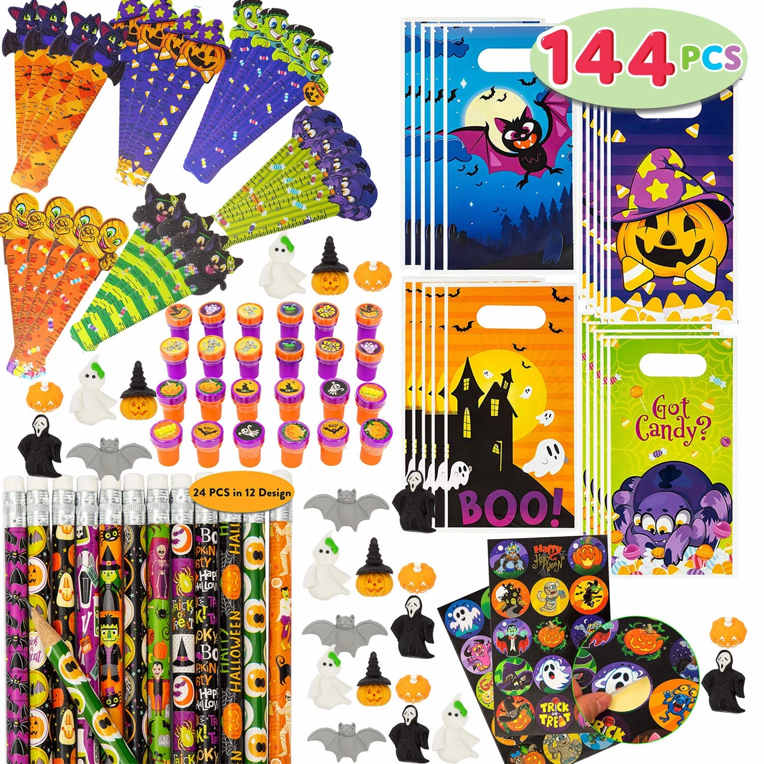 Halloween Themed Stationery Kids Gift Set Wicked Figures Frightening Props
