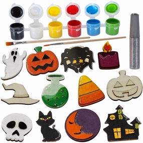 Halloween Wooden Magnet, 12 Pcs Enchanting Decor