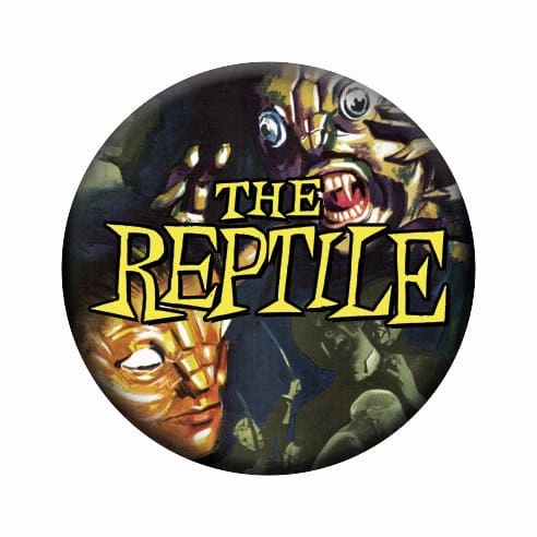Hammer Films - Reptile Round Pinback Button (1.25") Ghostly Crafts