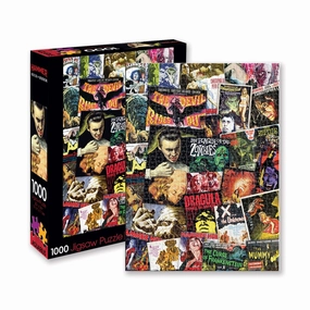 Frightening Designs Hammer Horror Classic Movies Collage 1,000-Piece Puzzle