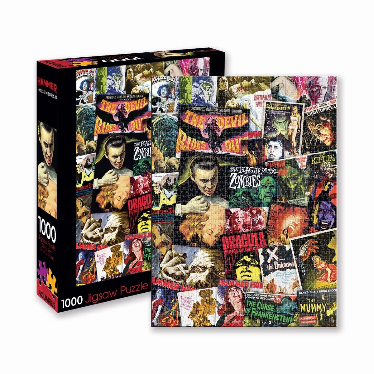 Frightening Designs Hammer Horror Classic Movies Collage 1,000-Piece Puzzle