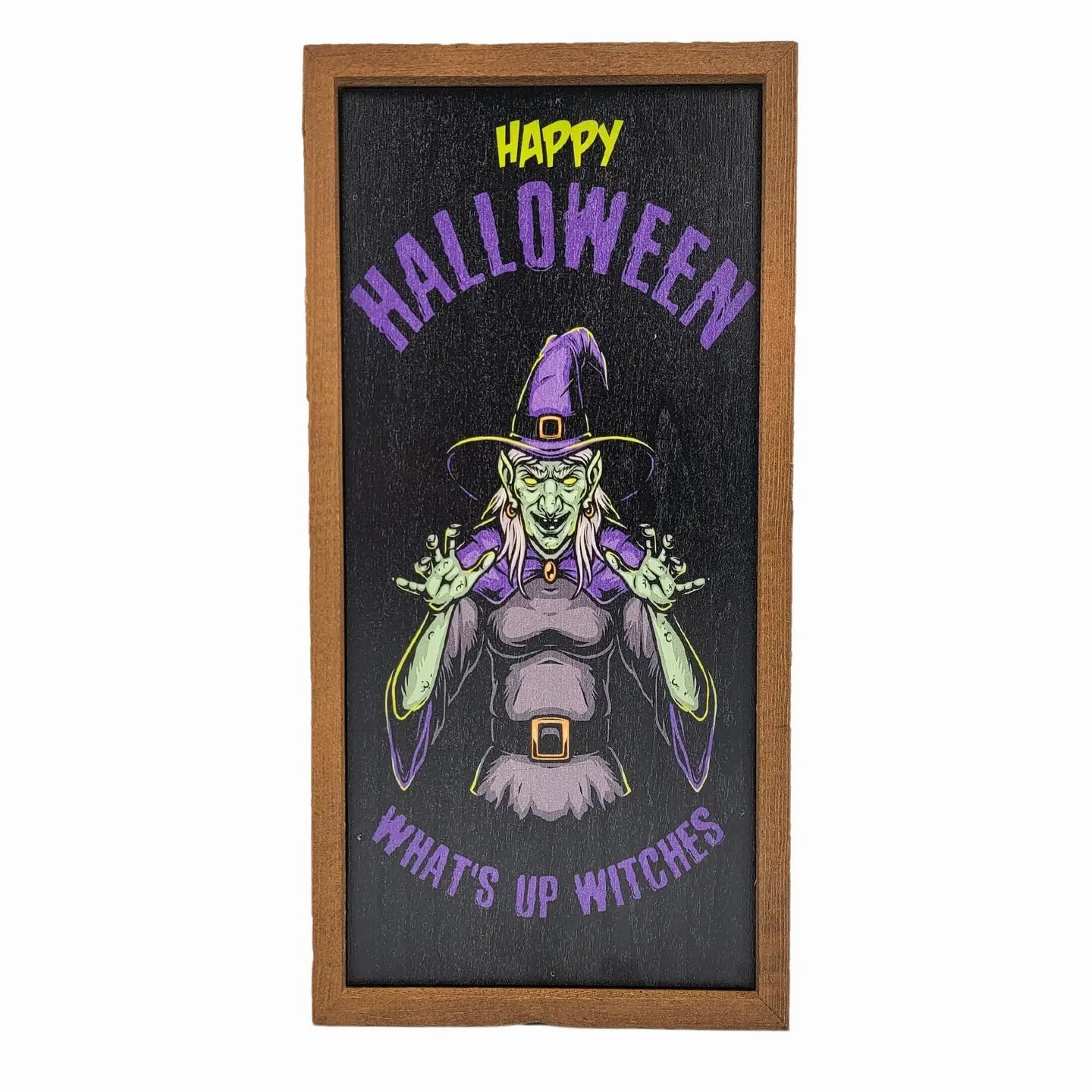 Spooky Treats Happy Halloween What's Up Witches Halloween Sign Fall Decor