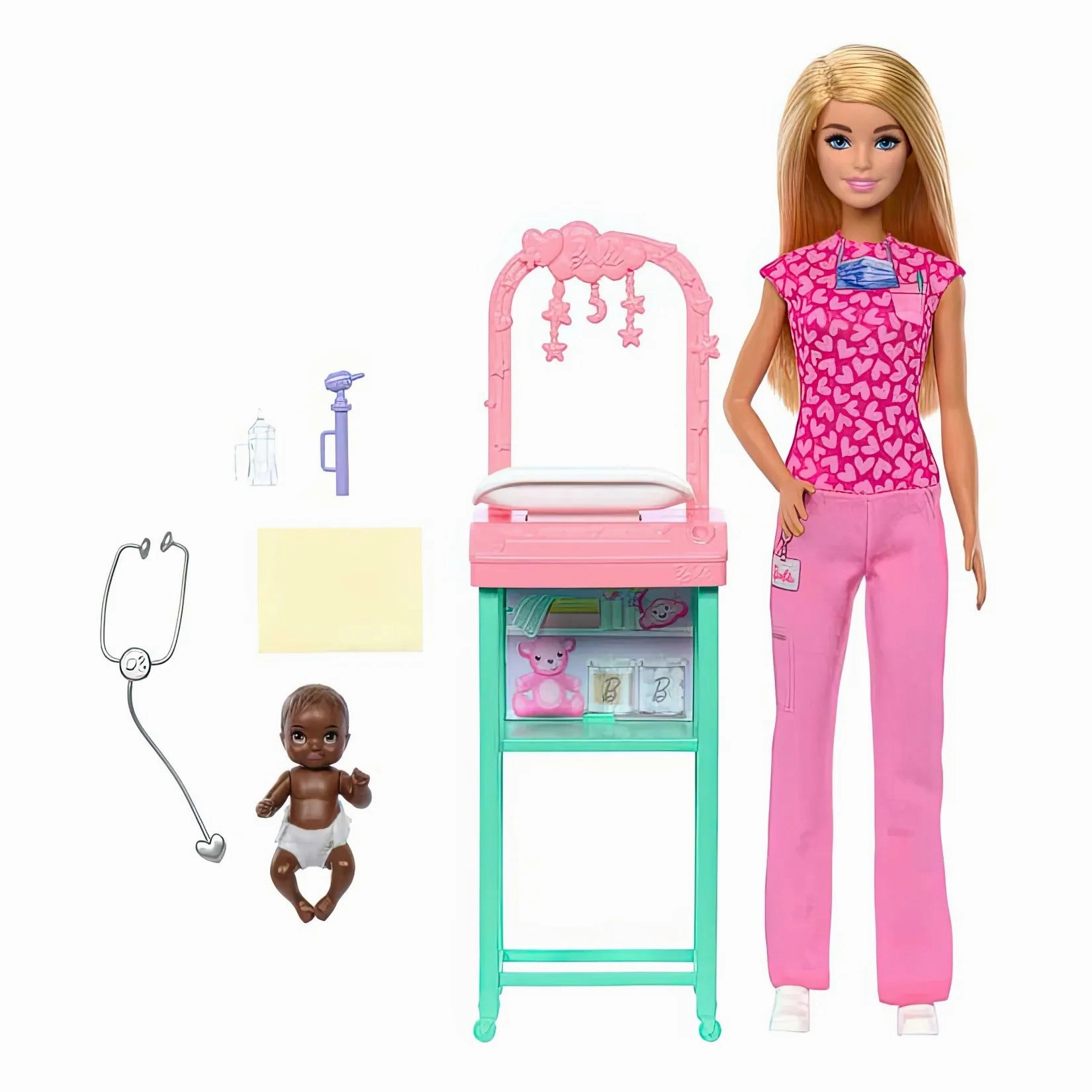 Barbie Baby Doctor Doll With Blonde Fashion Doll Playset Time Manipulation