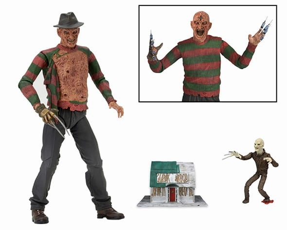 Freddy Krueger 7?? Scale Action Figure ?C  Nightmare on Elm Street Ultimate Part 3 Dream Warriors Scary Accents