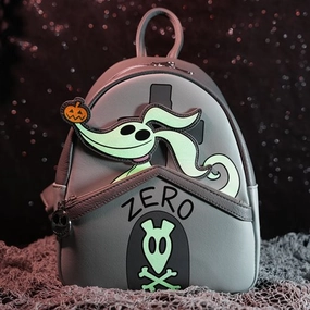 Frightening Accessories Eerie Accessories The Nightmare Before Christmas Zero Doghouse Glow-in-the-Dark Mini-Backpack - Entertainment Earth Exclusive