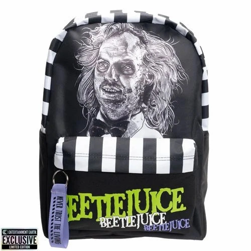 Creepy Supplies Beetlejuice Striped Backpack - Entertainment Earth Exclusive