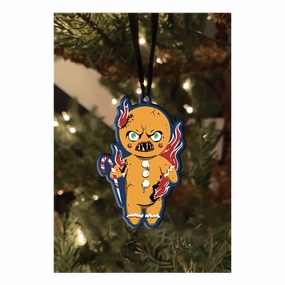 Holiday Horrors - Krampus Gingerbread Man Metal Ornament Frightening Party Fantastic Accents