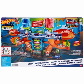 Hot Wheels Mega Tower Car Wash Playset Minutely Uncommon
