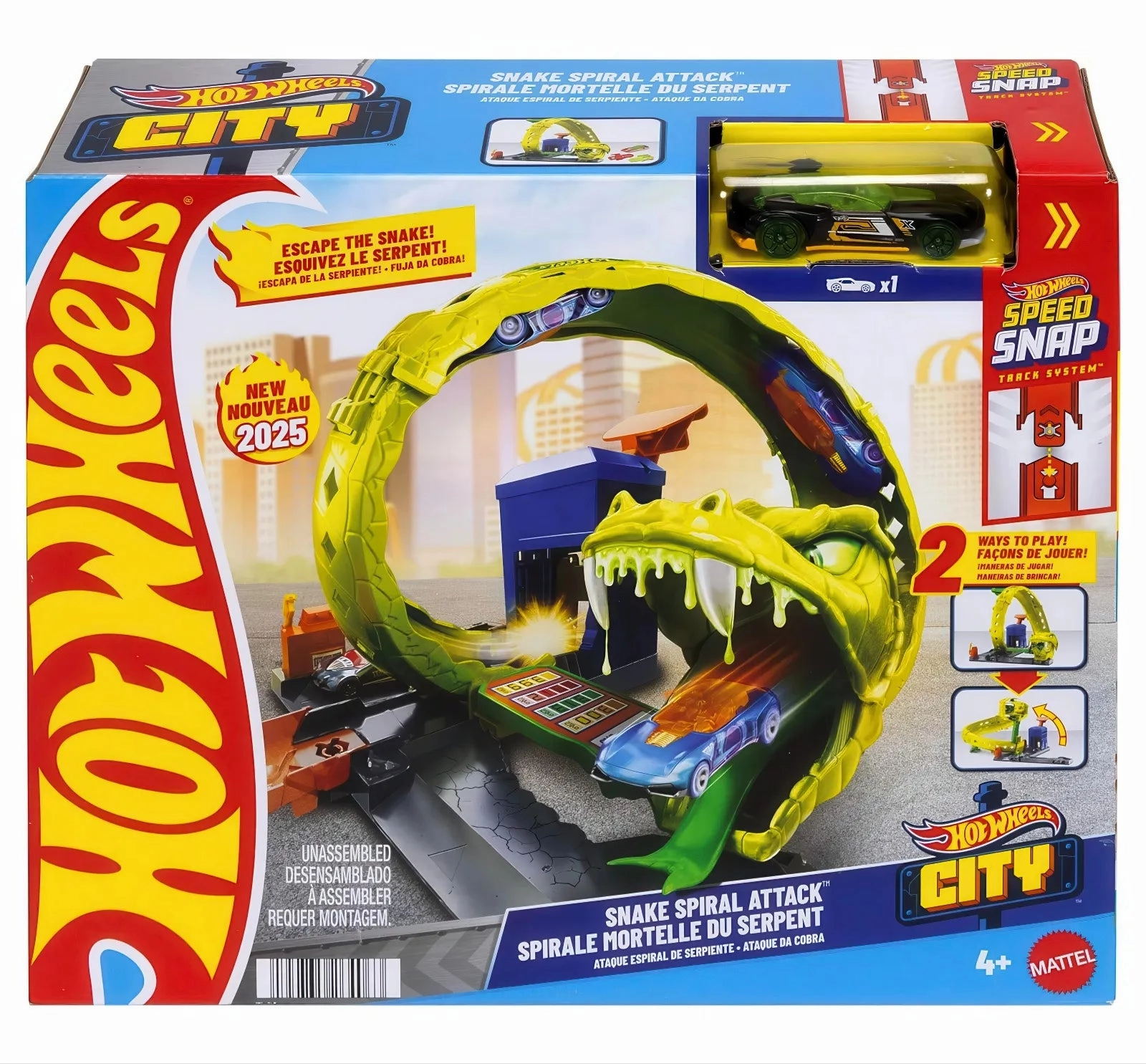 Particularly Uncommon Exploration Reward Hot Wheels Toy Car Track Set Snake Spiral Attack Playset