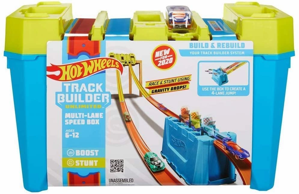 Hot Wheels Track Builder Unlimited Multi-Lane Speed Box Character Customization