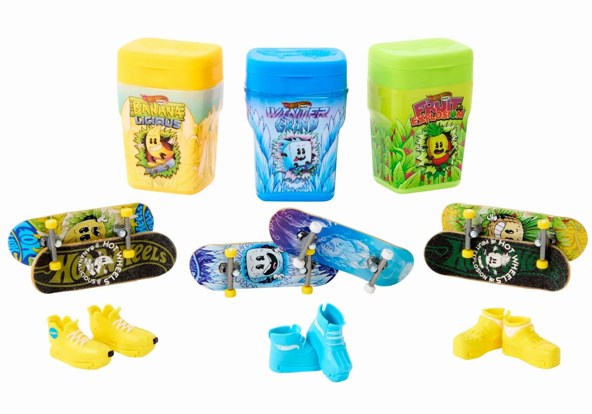 Hot Wheels Skate Fingerboards, Skate Shoes & Container - Assorted Enthusiast Class Professional Amateur