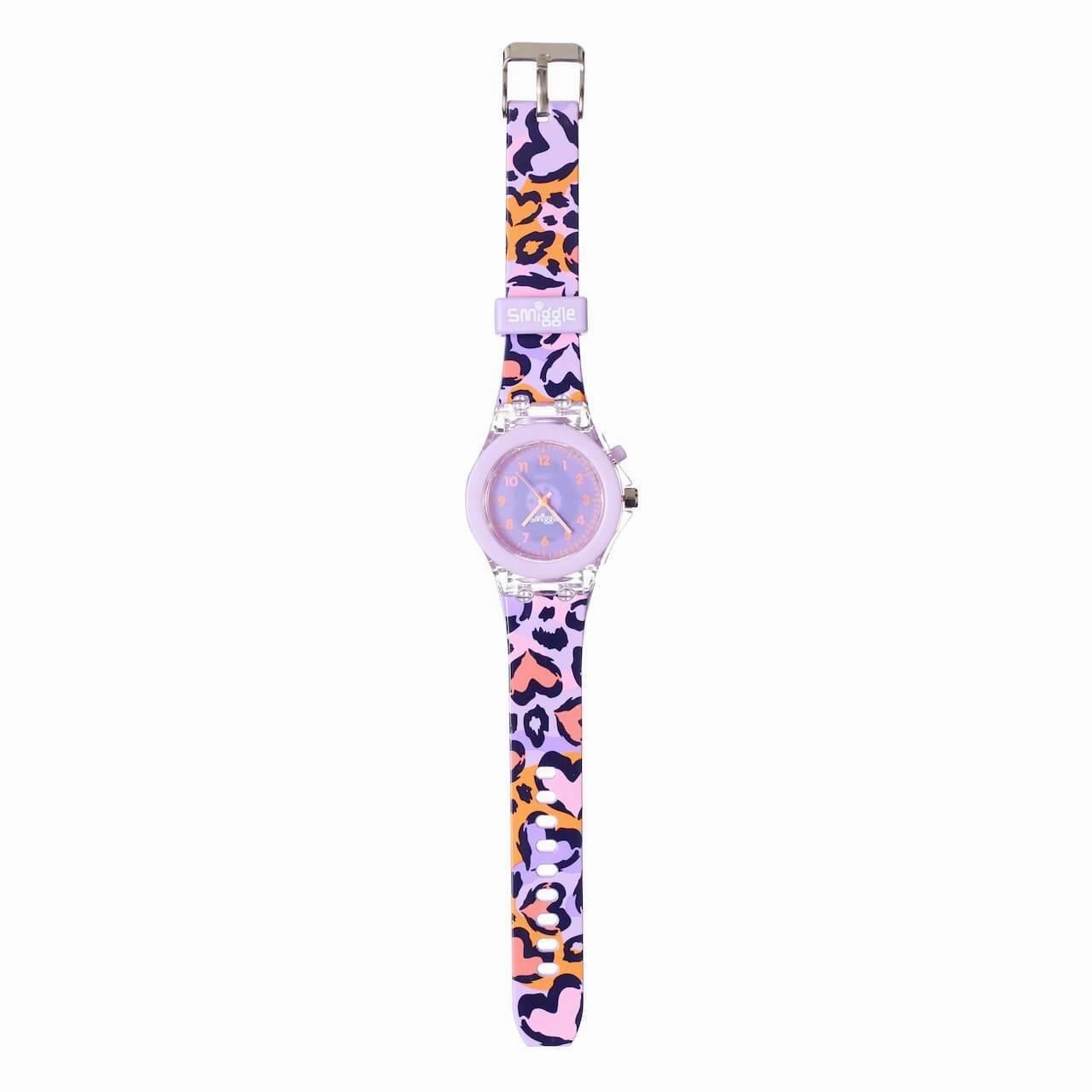 Infinite Supply SMIGGLE Flow Light Time Flashing Watch Lilac