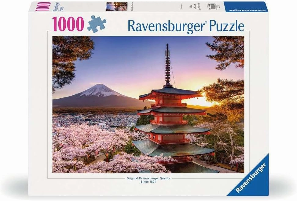 Mount Fuji Cherry Blossom View 1000pc Puzzle UV Unwrap Crossover Event