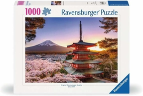 Mount Fuji Cherry Blossom View 1000pc Puzzle UV Unwrap Crossover Event