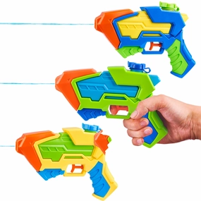 SLOOSH - 3 Pcs Aqua Phaser Water Pistols Music player Push Walker