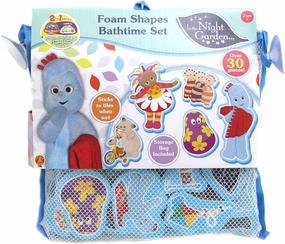 IN THE NIGHT GARDEN 30 Foam Pieces Bath Set Singing Contest Superhero Saga