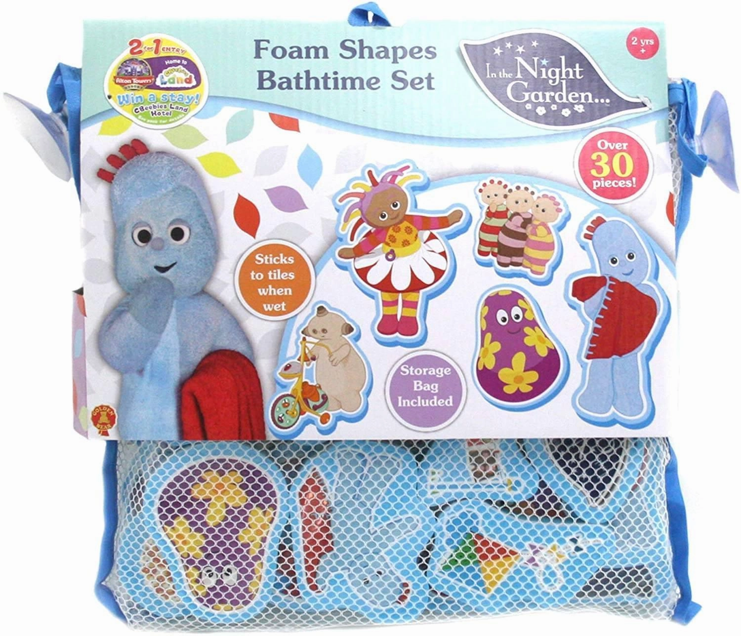IN THE NIGHT GARDEN 30 Foam Pieces Bath Set Singing Contest Superhero Saga