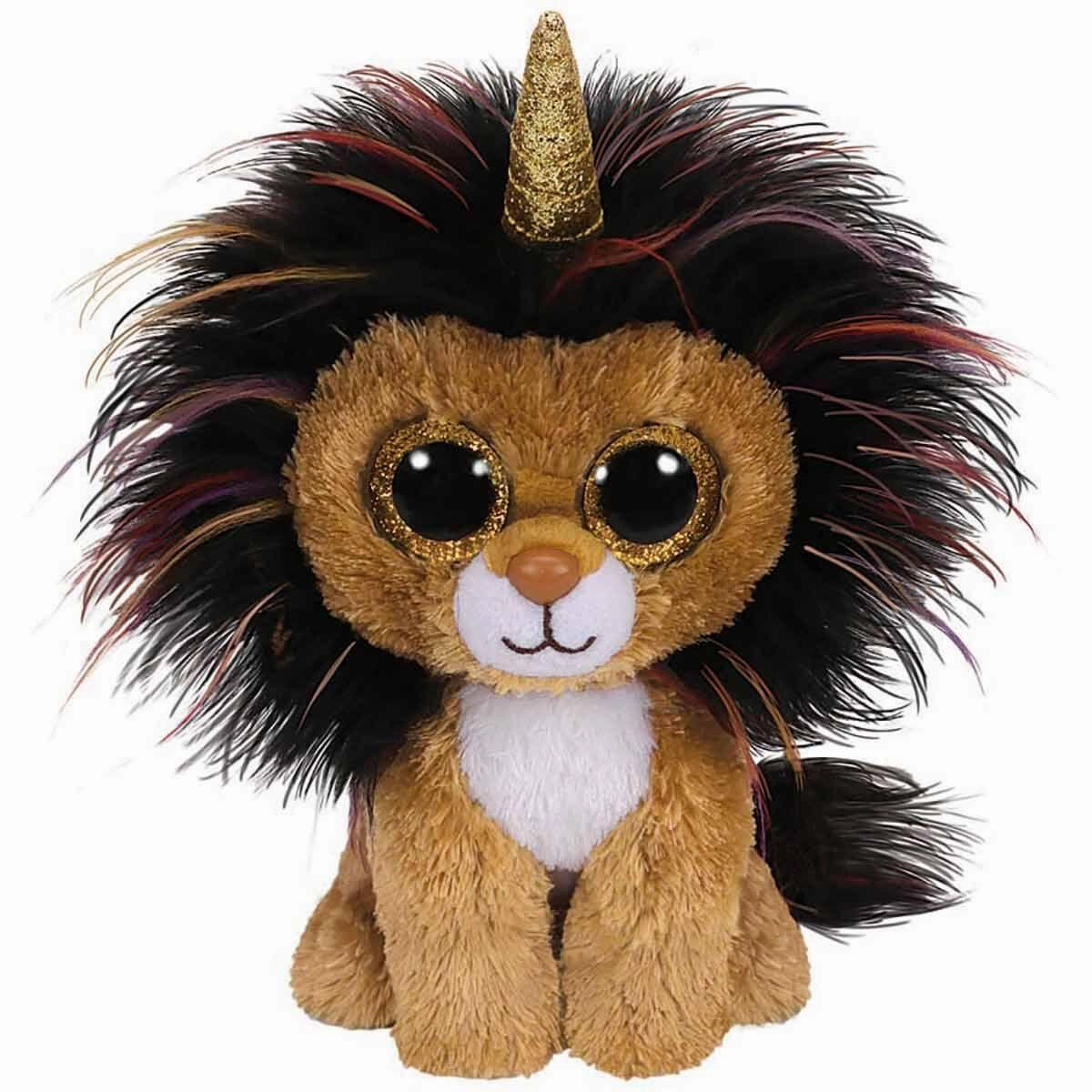 Tornado Twist Ty Beanie Boo Ramsey Lion Unicorn Plush 17cm