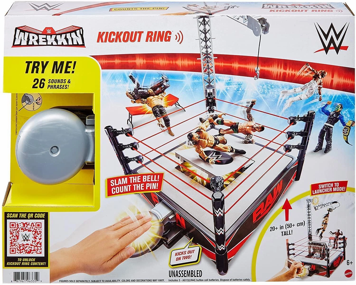 Randomized Levels WWE Wrekkin Kickout Ring Playset