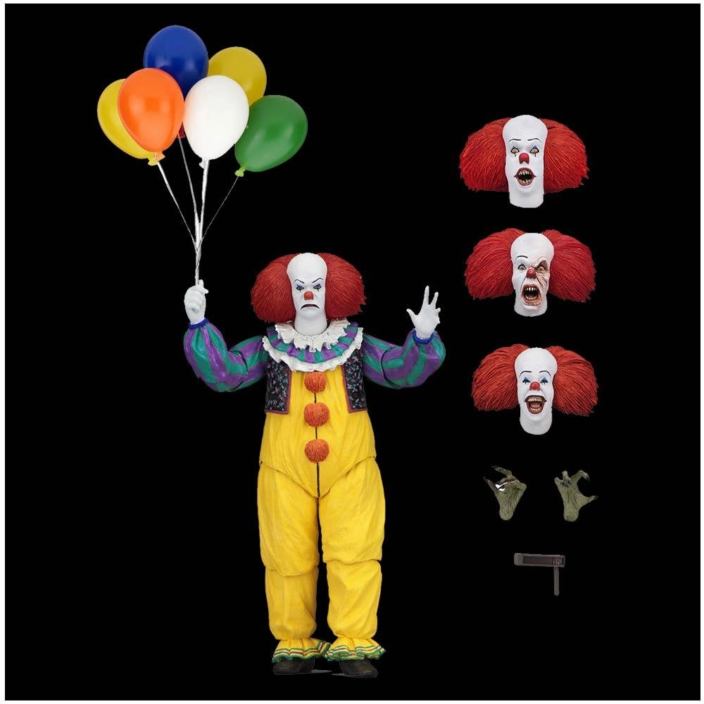 Eerie Decorations Spooky Crafts IT ?C 7?? Scale Action Figure ?C Ultimate Pennywise (1990)