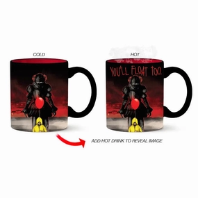 Ghoulish Decorations It You'll Float Too Balloon Heat Reveal Box 20oz Ceramic Mug