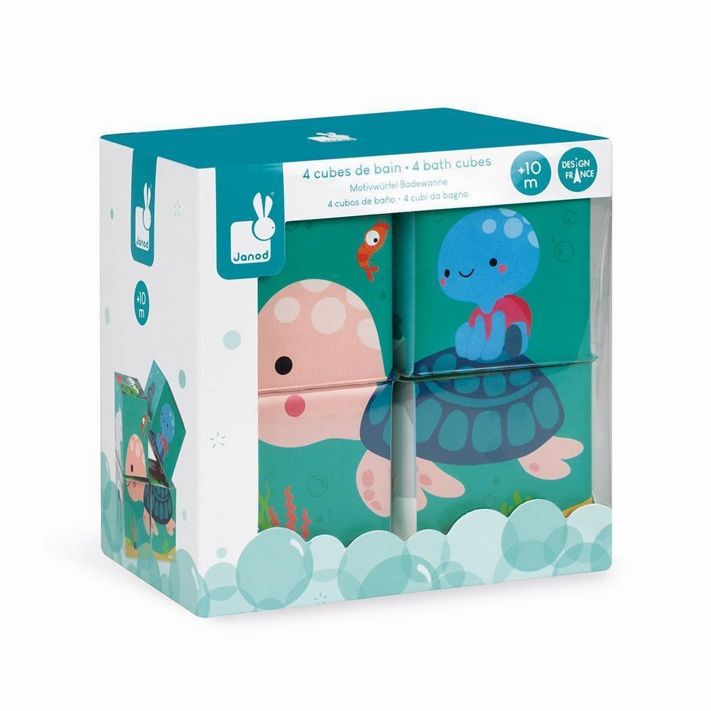 Genre Blending Janod 4 Bath Cubes 4-Piece Playset