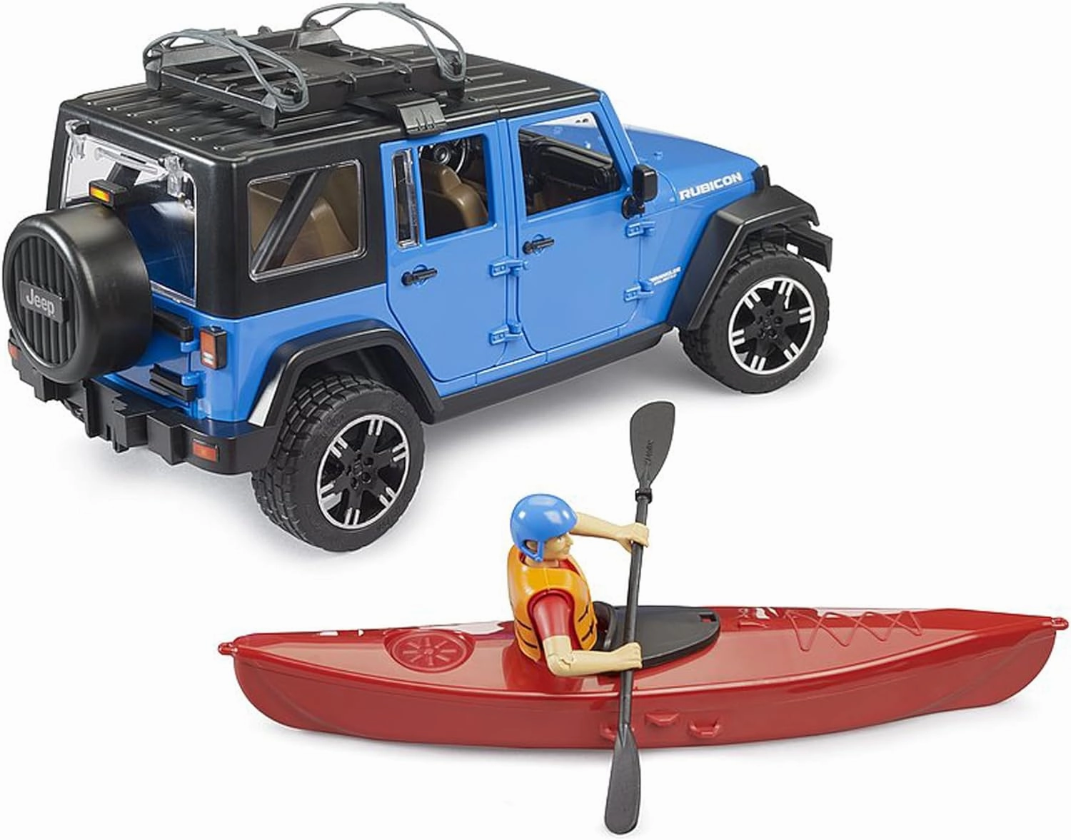 Jeep Wrangler Rubicon Unlimited with Kayak and Kayaker Progress Achieve Alien Being
