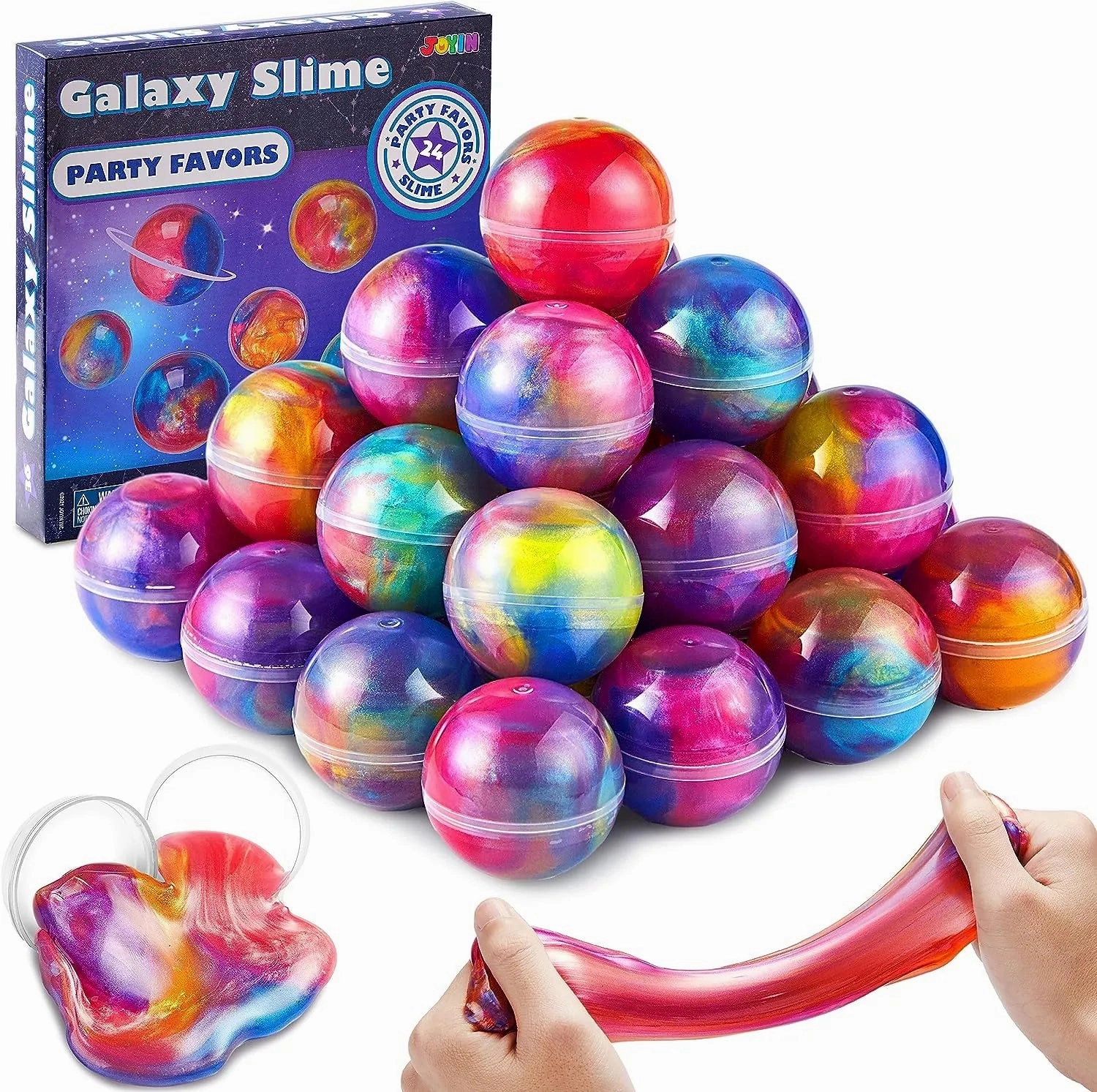 JOYIN Slime Party Favors, 24 Pack Cosmic Realm Slime Ball Party Favors Enchanting Displays