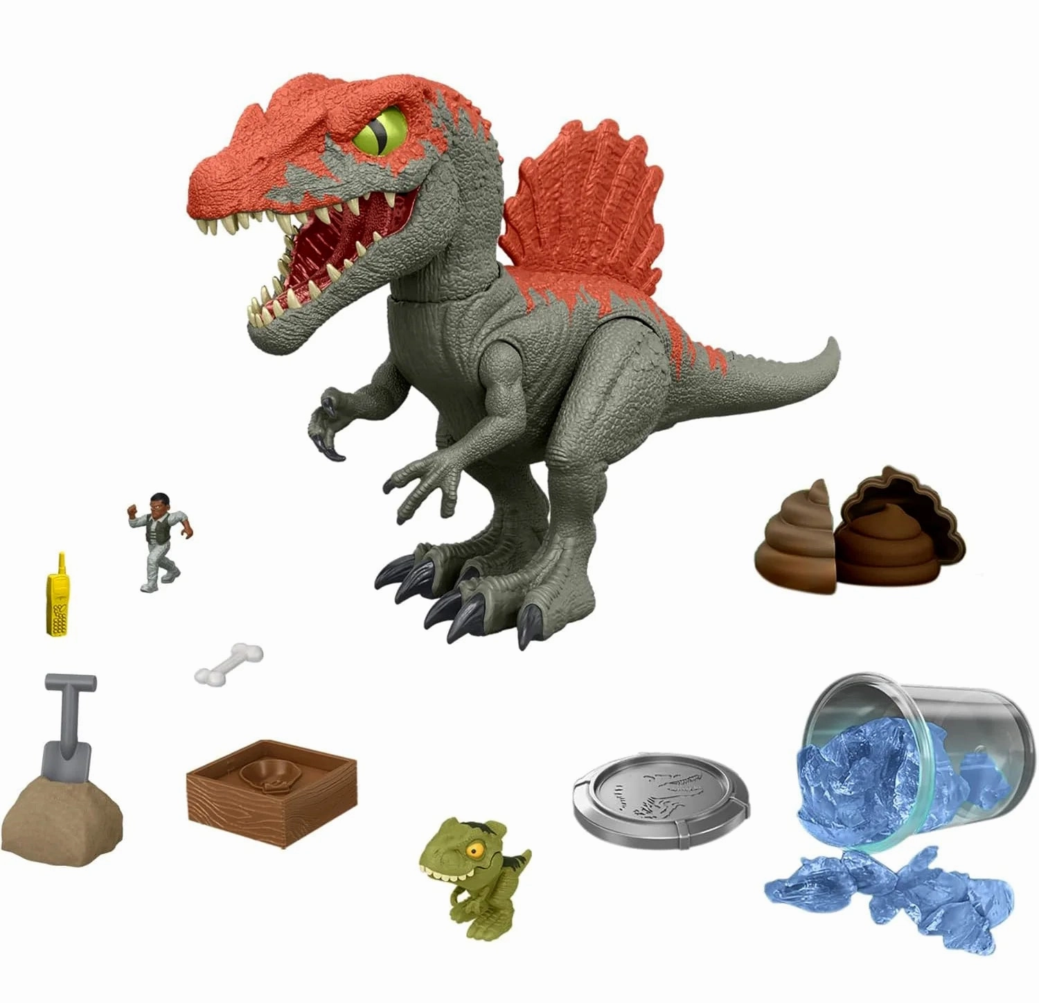 Jurassic World Crushivores Spinosaurus Cage Crasher Dinosaur Speed Run