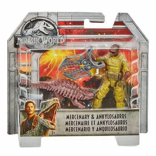Super Move Jurassic World Mercenary & Ankylosaurus Figures Playset