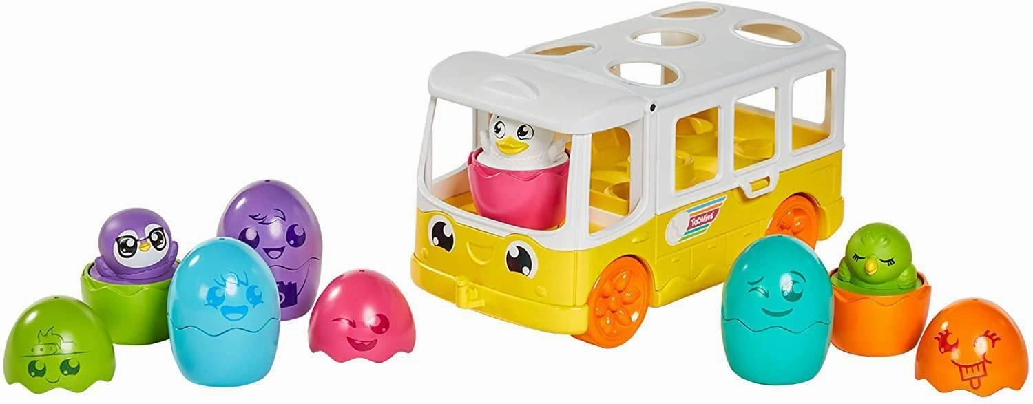 Complete Edition Toomies Tomy Hide and Squeak Egg Bus