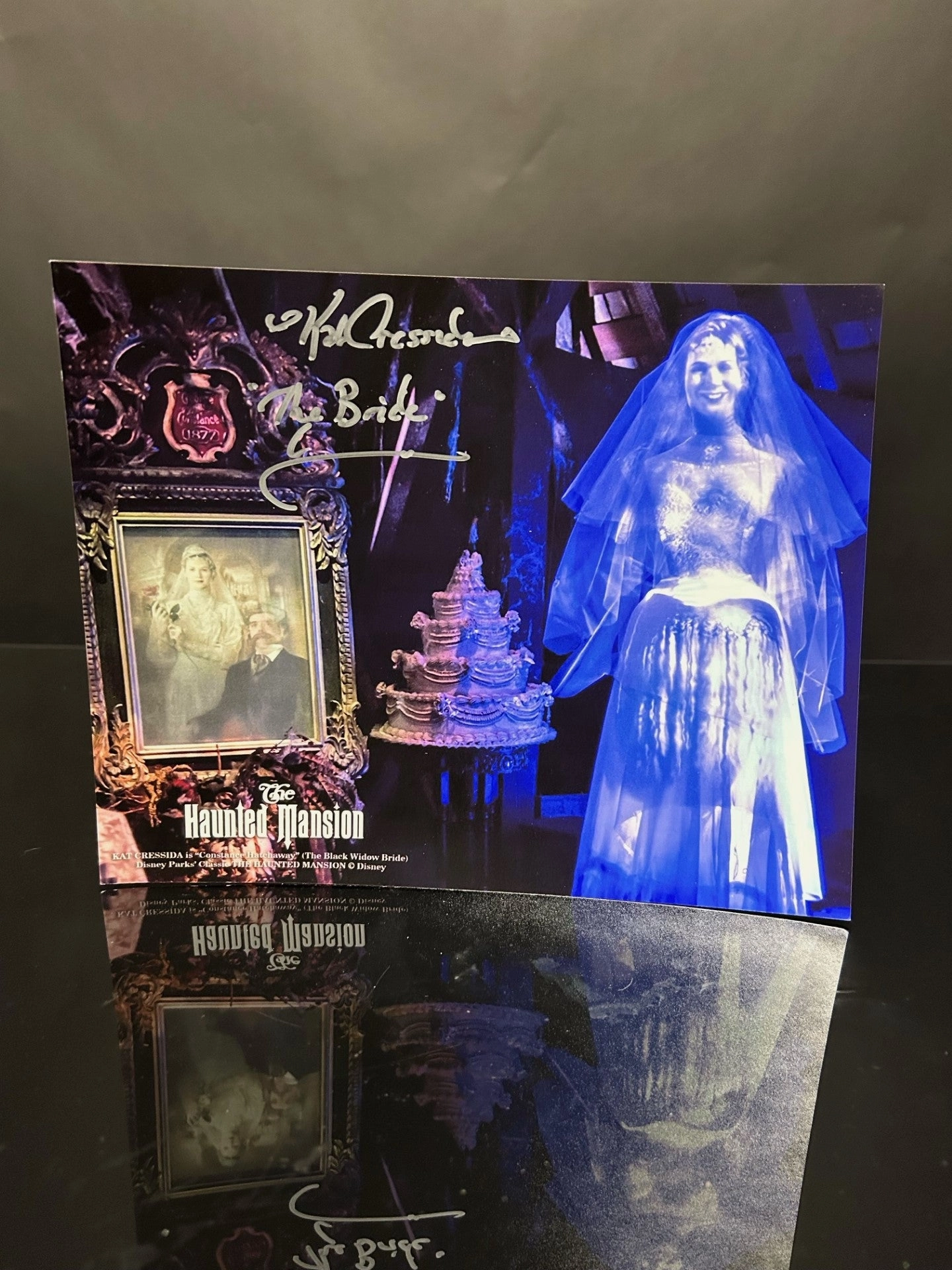 Creepy Props Scary Accessories Kat Cressida Signed Haunted Mansion 8x10 V1