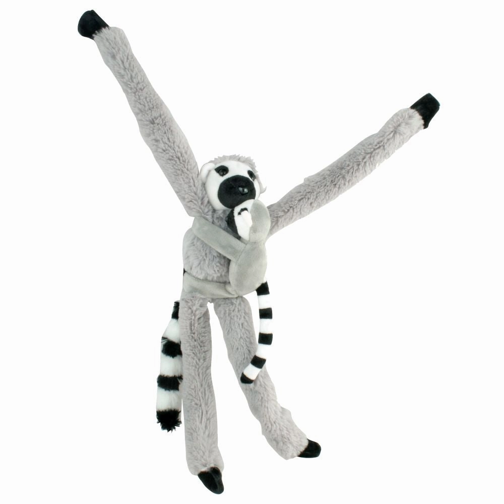 Small Replica Rapid Delivery Keycraft 7111 Lemur With Baby Plush