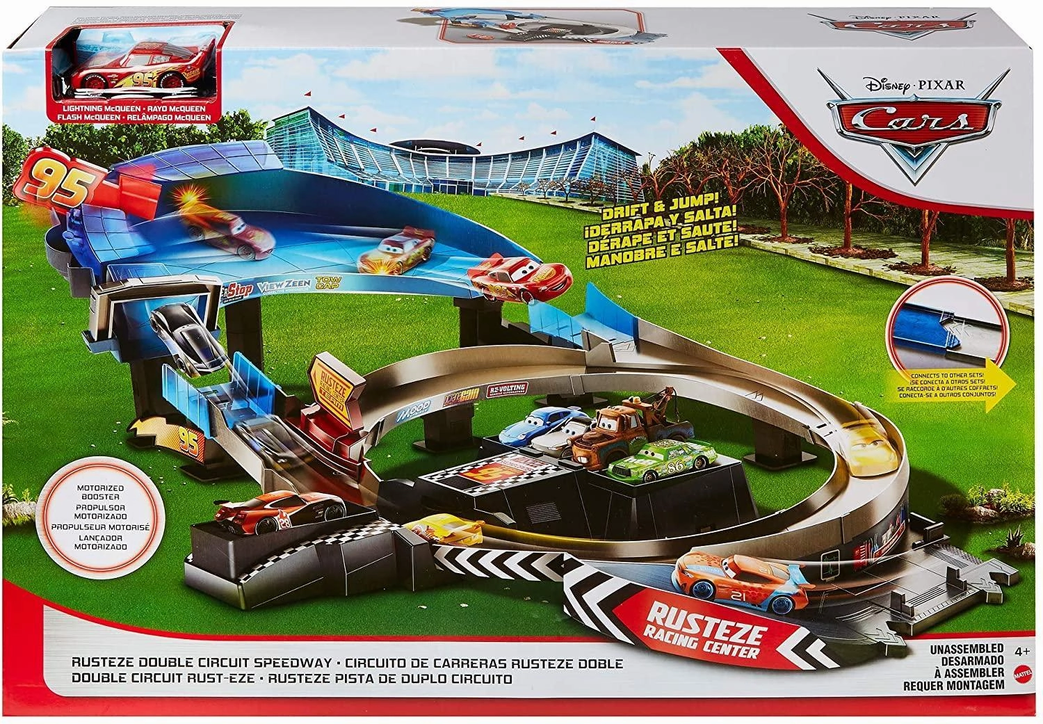 Multitasking Ability Disney Pixar Cars McQueen Rusteze Double Circuit Speedway