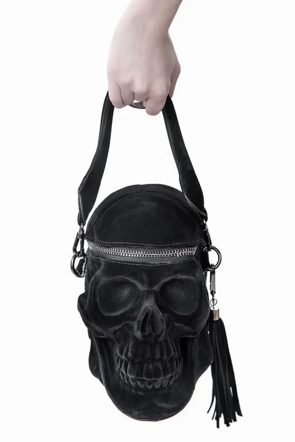 Playful Decorations Charming Masks Killstar - Grave Digger Skull Handbag (VELVET)