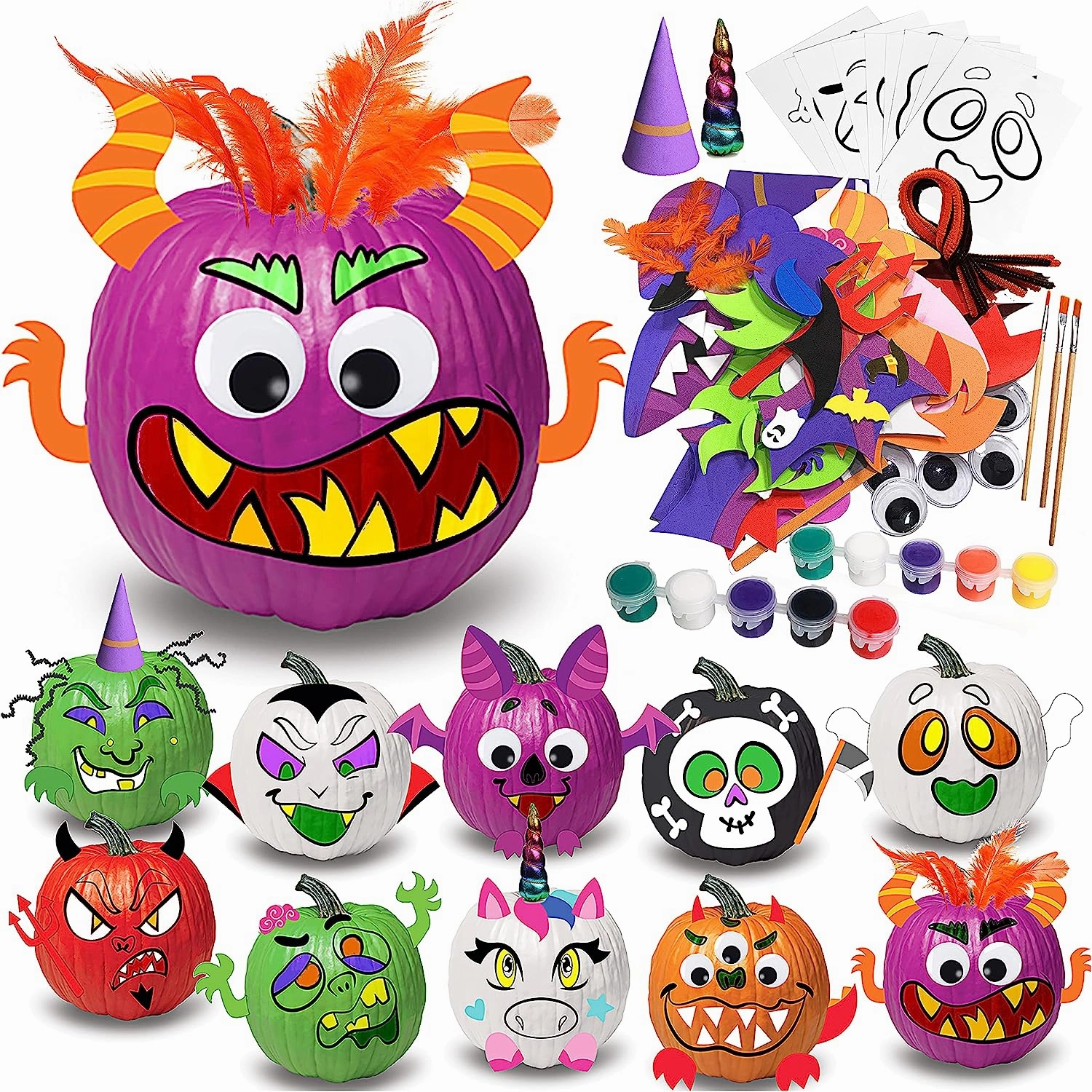 Mysterious Crafts Wicked Props KLEVER KITS - 3D Pumpkin Decoration Set