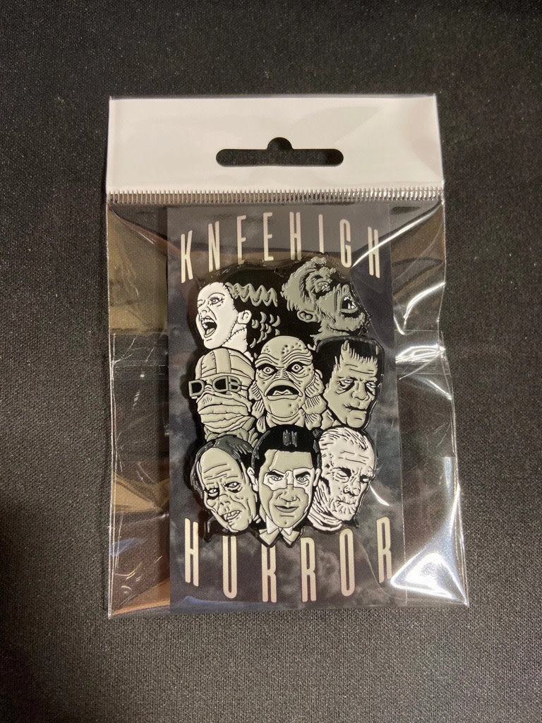 Eerie Figures Ghoulish Ornaments Kneehigh Horror - Universal Monsters Enamel Pin