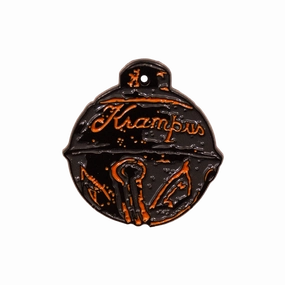 Whimsical Decorations Ghoulish Displays Krampus - Bell Ornament Enamel Pin