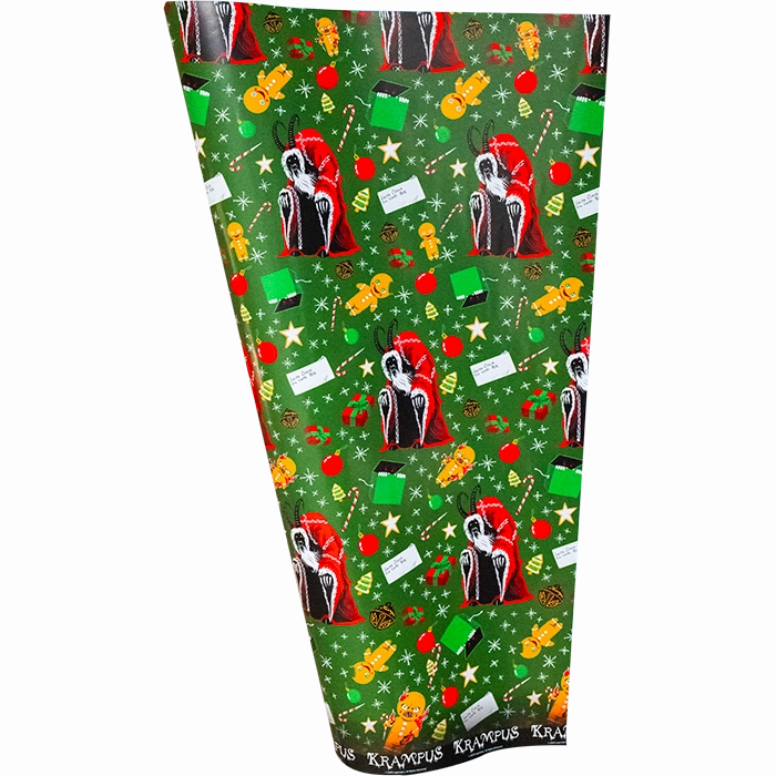 Krampus - Seasons Greetings Wrapping Paper Whimsical Crafts