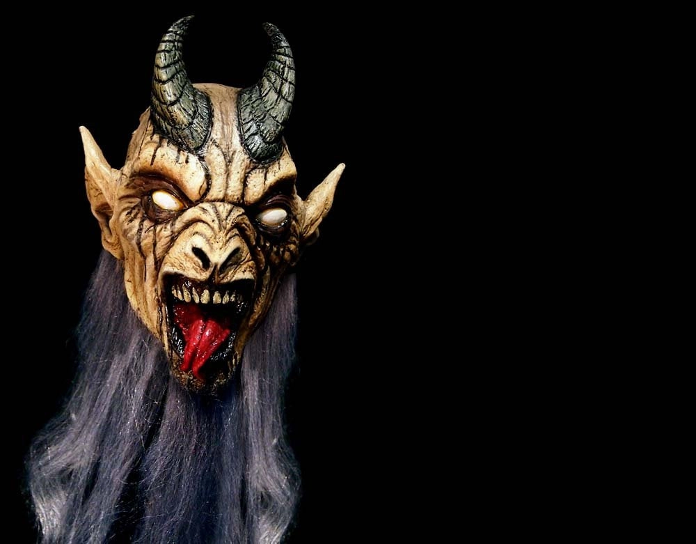Krampus Night White Variant - Krampusnacht - Half Mask Ghoulish Lights Fantastic Accents