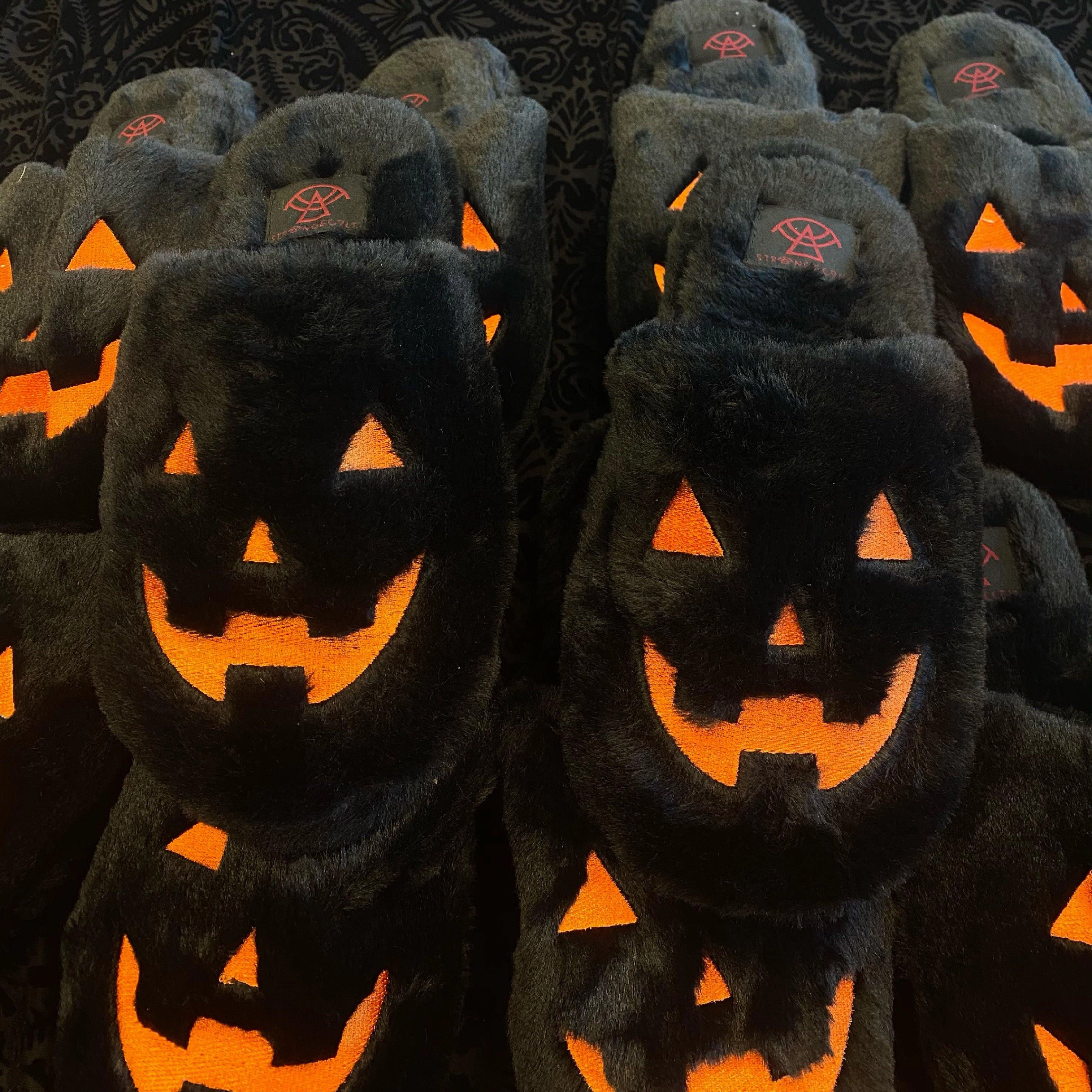 KREEPY KOZY JACK BLACK/ORANGE HOUSE SLIPPER most dancing High density foam