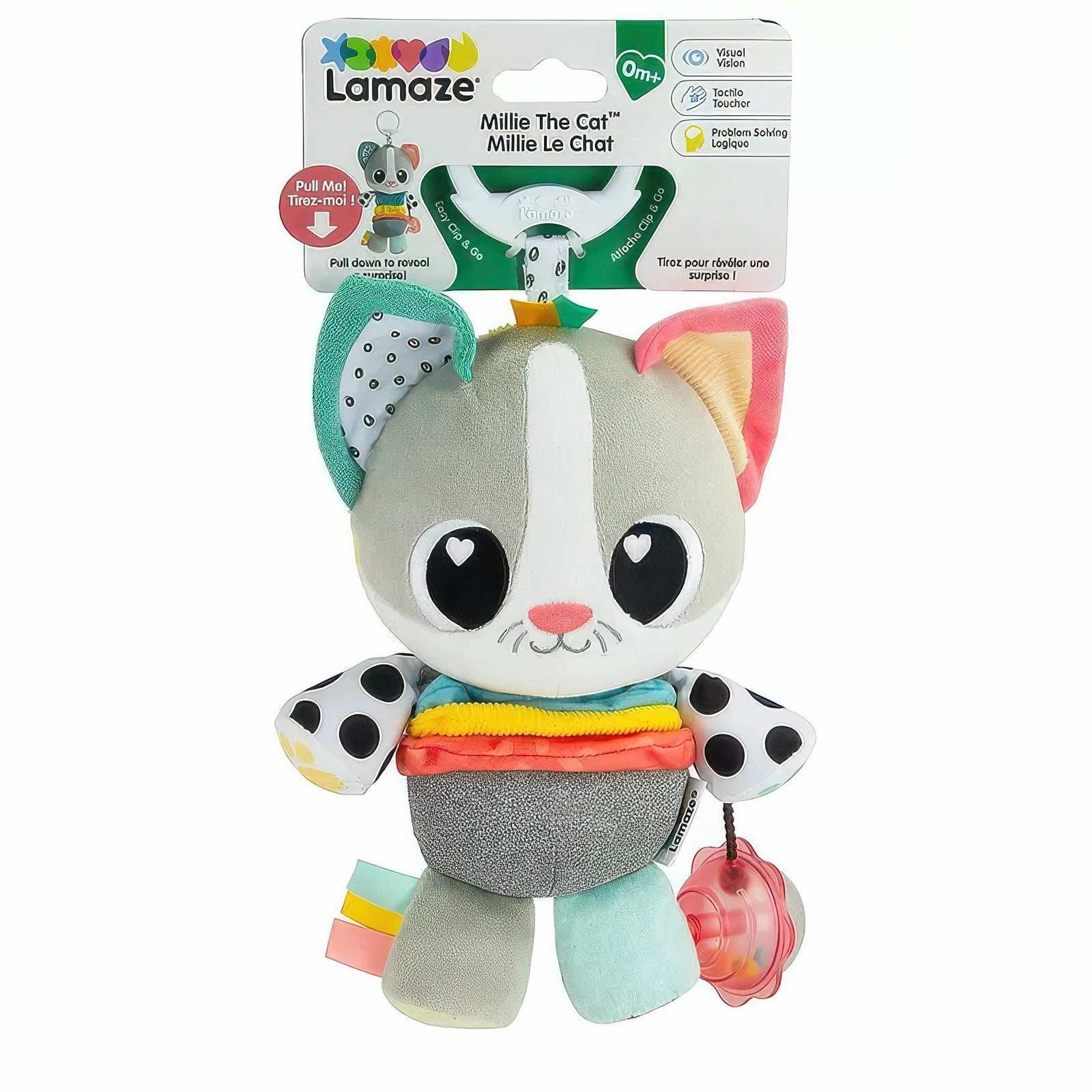 Server First Sports Management Lamaze Millie The Cat - Clip and Go Baby Pram Toy