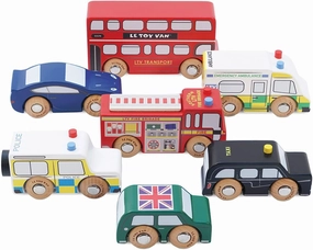 Le Toy Van Premium Wooden London Toy Car Set Monster Tamer