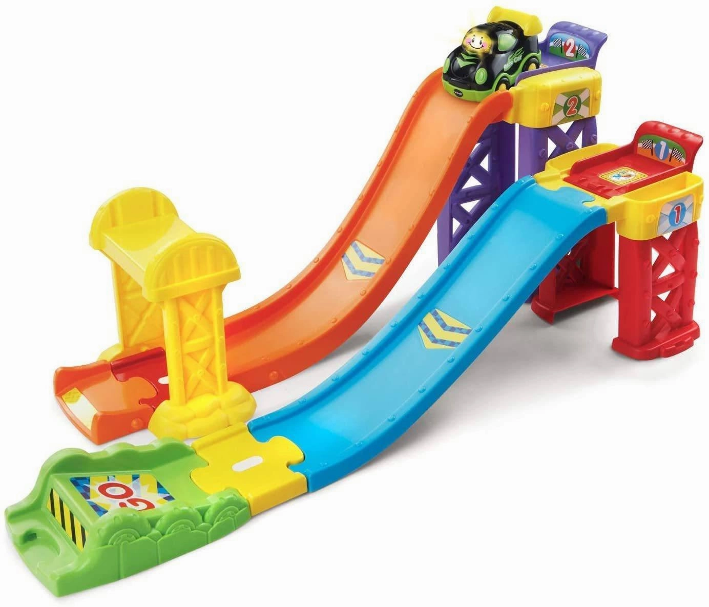 VTech Go! Go! Smart Wheels 3-in-1 Launch & Play Raceway - Greek Karaoke Mode