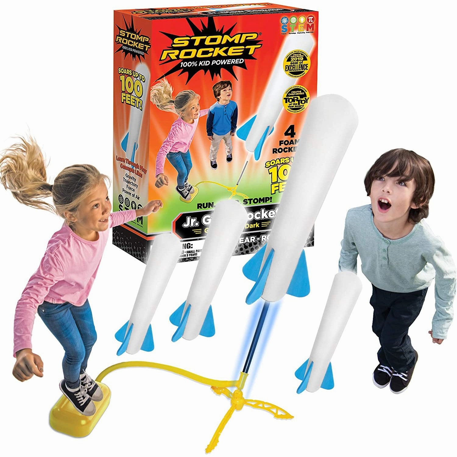 Jr. Glow Stomp Rocket Growth Attain Letter Block