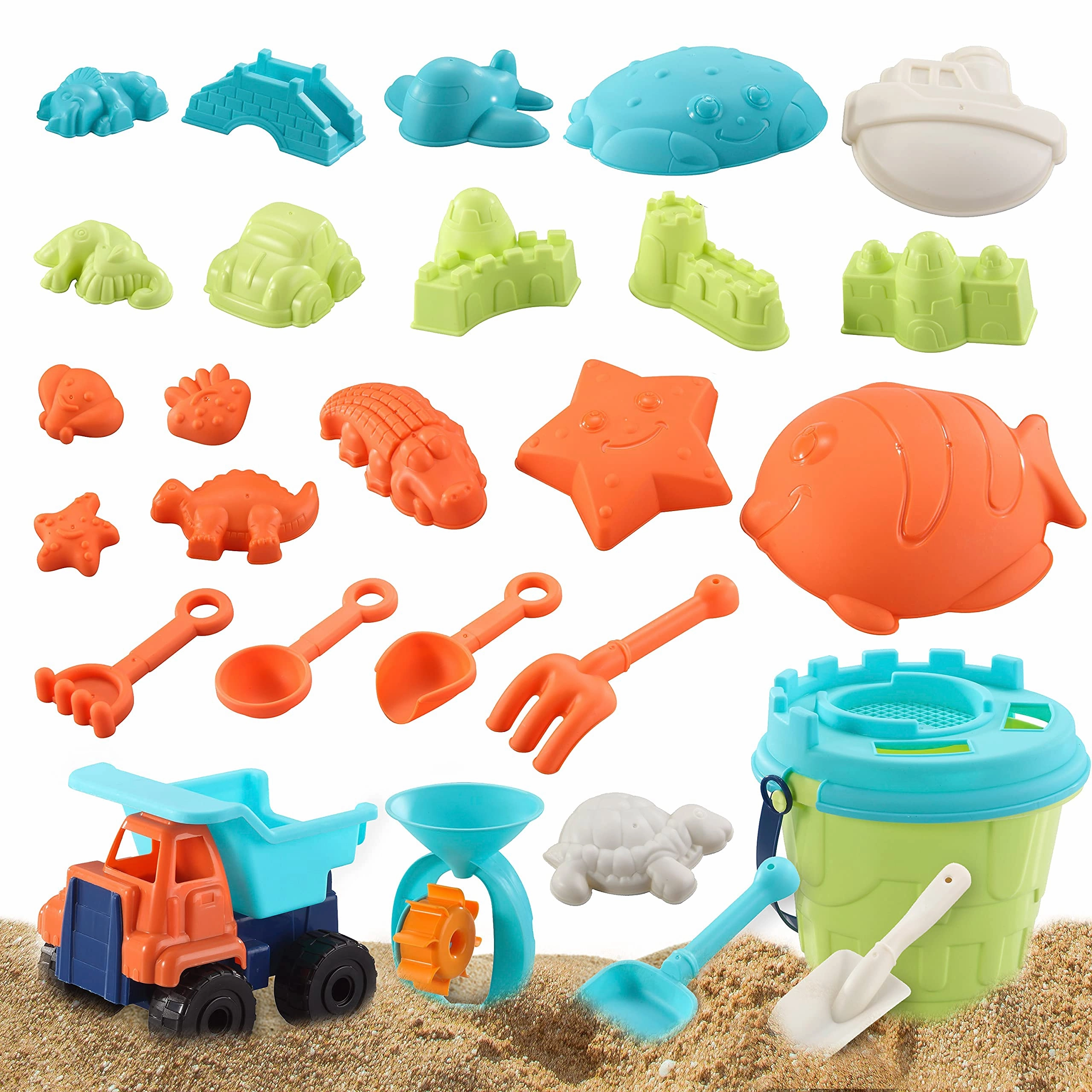 String Theory SciFi Technology Beach Toys with Mesh Bag, 28 Pcs